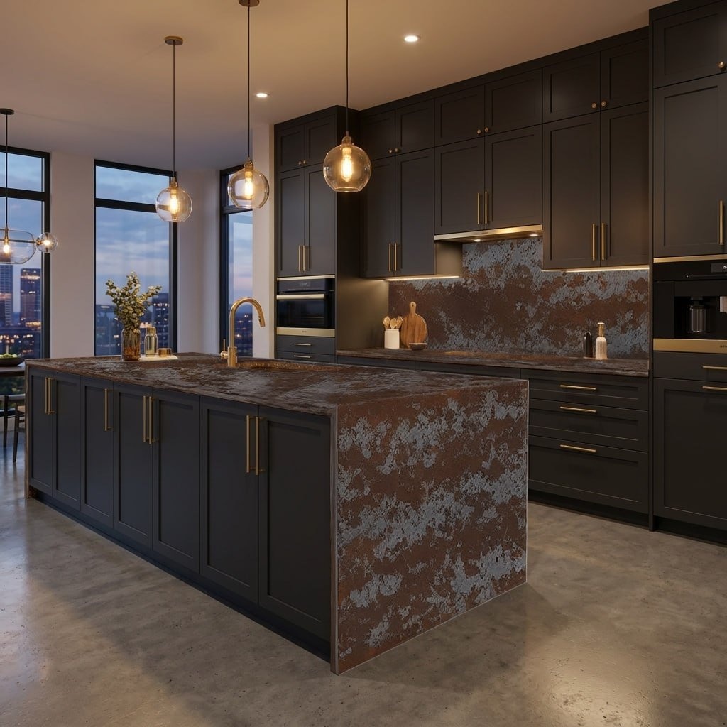 Кухня из камня Avant Quartz 8200 Бордо