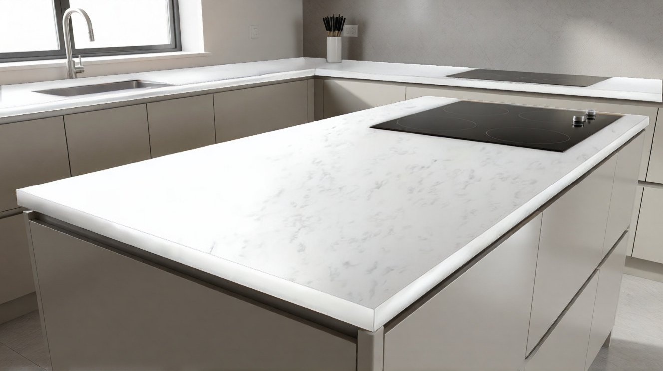 Столешница Etna Quartz EQJM 055 Bianco Gioia